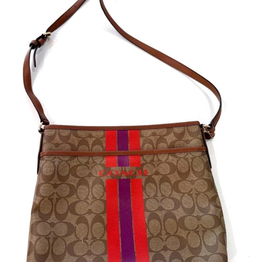 Coach Varsity Stripe File Bag F57897 - Picture 2 of 9